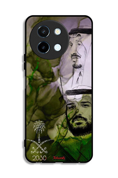 Tolwak غطاء حماية Vivo Y38 5G، ملصق فني للملك سلمان وولي العهد محمد
