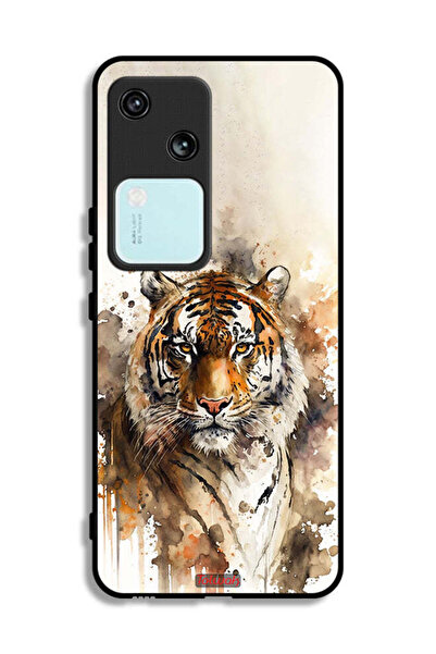 Tolwak غطاء حماية Vivo S18 5G بتصميم فن تجريدي من جلد الفهد