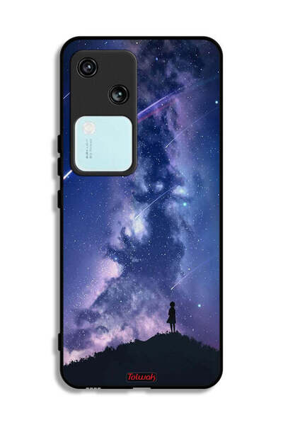 Tolwak غطاء حماية لهاتف Vivo V30 5G بنقشة نجوم متحركة