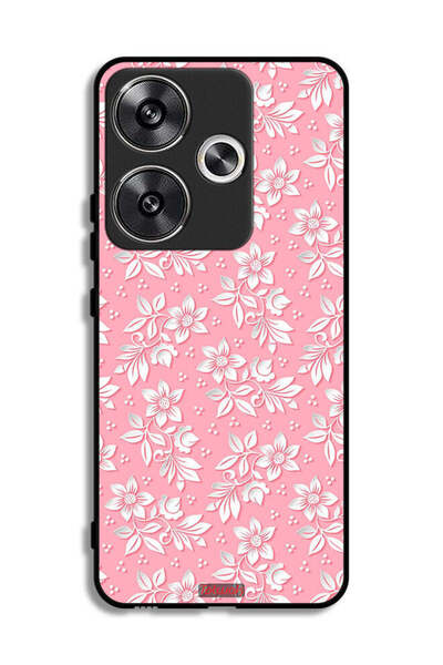 Tolwak Xiaomi Poco F6 5G Protective Case Cover Flowers Background Pattern
