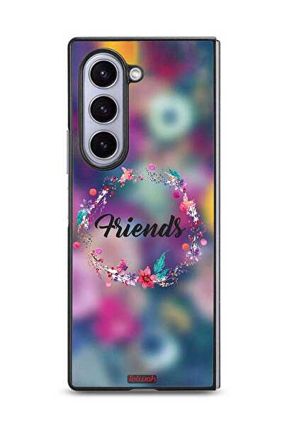 Tolwak غطاء حماية لهاتف Samsung Galaxy Z Fold6 بتصميم خاتم أصدقاء الزهور