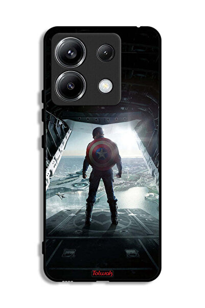 Tolwak غطاء حماية لهاتف Xiaomi Poco X6 5G بتصميم صورة كابتن أمريكا