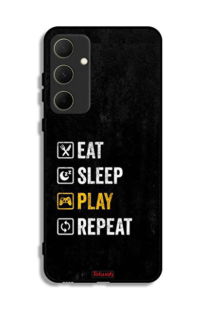 Tolwak غطاء حماية لهاتف Samsung Galaxy A35 5G، تناول الطعام، النوم، اللعب، ال...