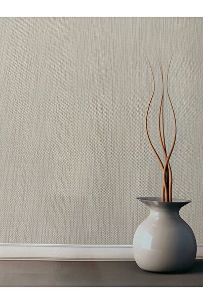 KMS HOME Stage (1098-B) Ekru Renk Kendinden Desenli Silinebilir Sade Duvar Ka...