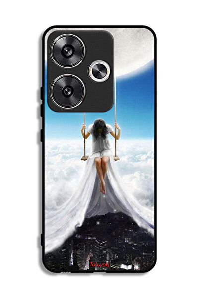 Tolwak Xiaomi Poco F6 5G Protective Case Cover Moon Clouds Town Art