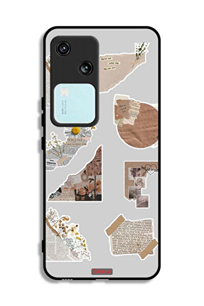 Tolwak غطاء حماية لهاتف Vivo V30 5G بقطع من الملصقات الورقية