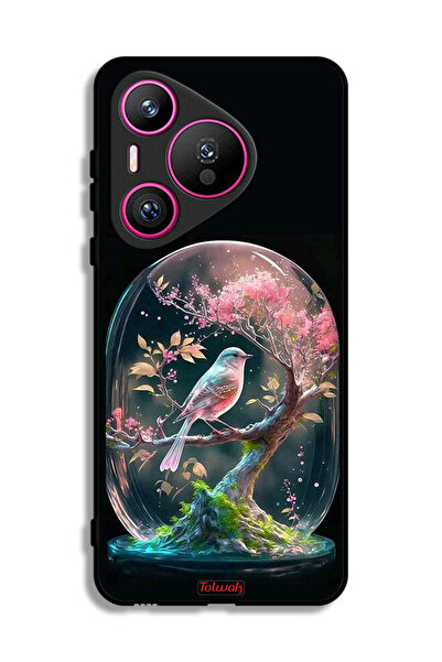 Tolwak غطاء حماية لهاتف هواوي بيورا 70 بتصميم طائر في جرة