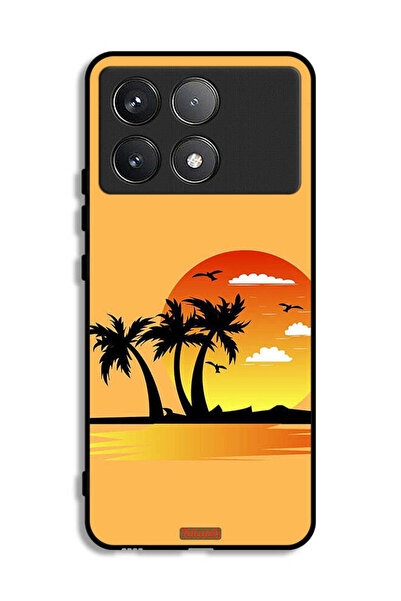 Tolwak Xiaomi Poco F6 Pro Protective Case Cover Drawing Abstract Design