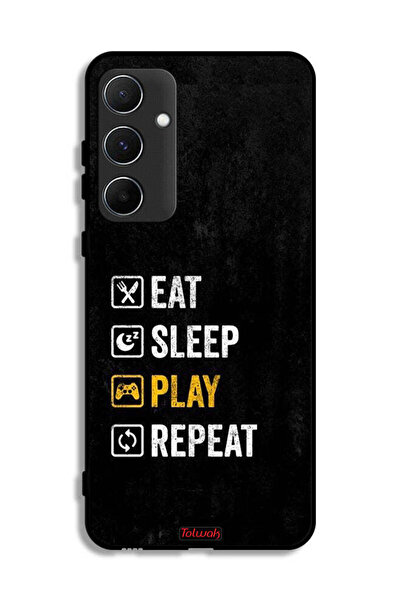 Tolwak غطاء حماية لهاتف Samsung Galaxy A55 5G، تناول الطعام، النوم، اللعب، ال...