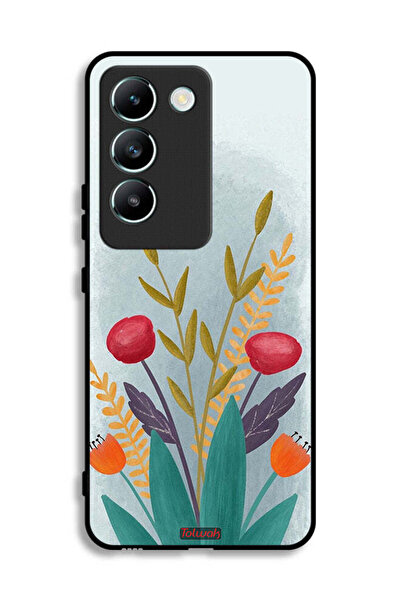 Tolwak غطاء حماية لهاتف Vivo Y100 4G برسومات نباتية