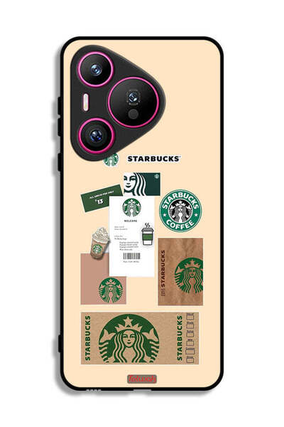 Tolwak غطاء حماية لهاتف هواوي بيورا 70 - ملصق قهوة