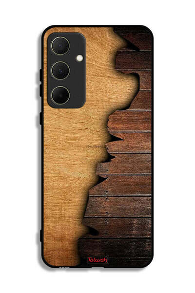 Tolwak Samsung Galaxy A35 5G Protective Case Cover Vintage Wood Pattern