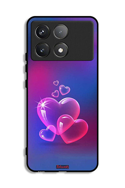 Tolwak غطاء حماية لهاتف شاومي ريدمي K70 بنقشة قلوب الماء