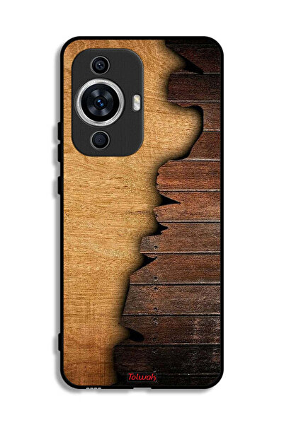 Tolwak غطاء حماية لهاتف هواوي نوفا 12 لايت بنمط خشبي عتيق