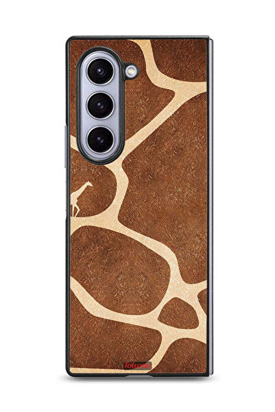 Tolwak غطاء حماية لهاتف سامسونج جالاكسي زد فولد 6 - جلد زرافة