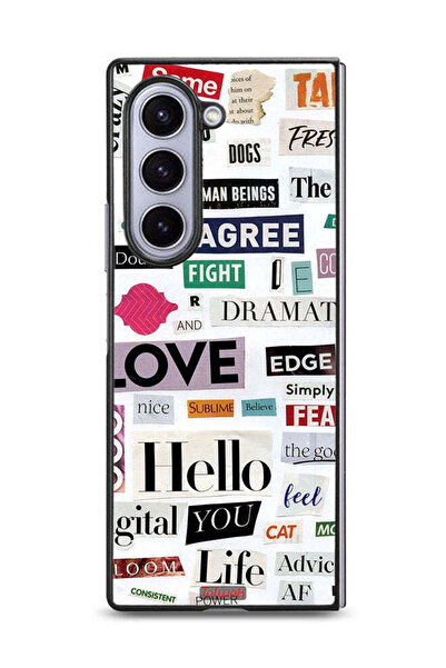 Tolwak غطاء حماية لهاتف Samsung Galaxy Z Fold6 بملصقات اقتباسات قصيرة