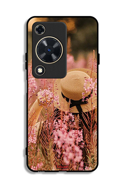Tolwak Huawei Enjoy 70 Protective Case Cover Hat Girl In Flowers