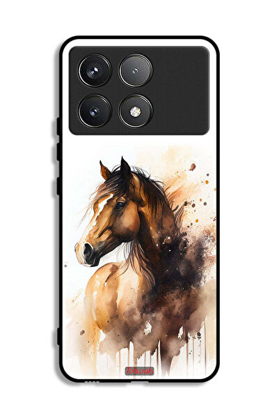 Tolwak Xiaomi Poco F6 Pro Protective Case Cover Horse Abstract Art