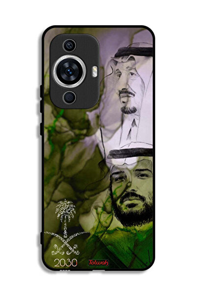 Tolwak غطاء حماية لهاتف هواوي نوفا 12 لايت، ملصق فني للملك سلمان وولي العهد محمد