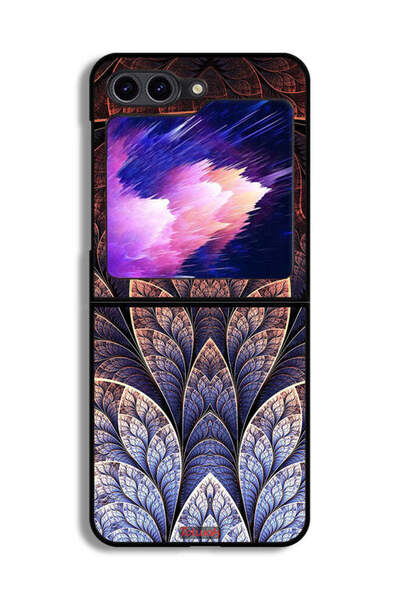 Tolwak غطاء حماية لهاتف Samsung Galaxy Z Flip6 بتصميم زهور كسورية تجريدية