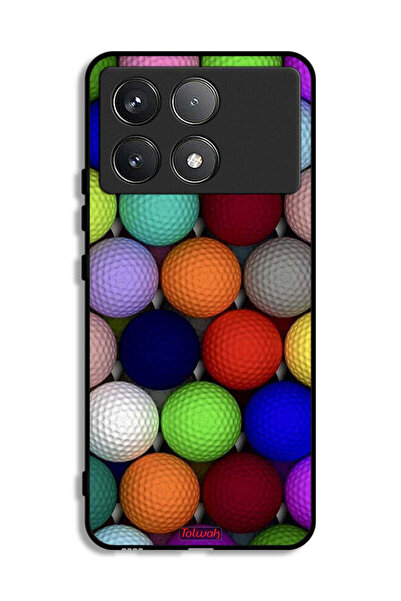 Tolwak Xiaomi Poco F6 Pro Protective Case Cover Balls Abstract Art