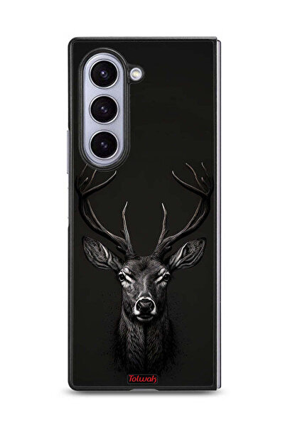 Tolwak غطاء حماية لهاتف Samsung Galaxy Z Fold6 بتصميم غزال رقمي