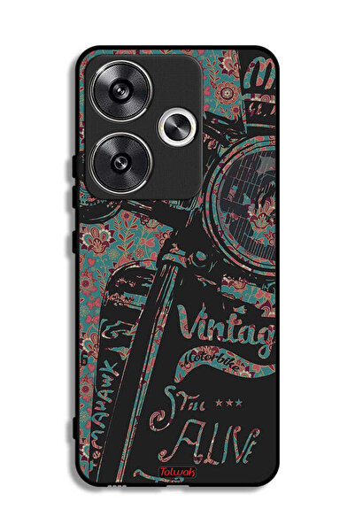 Tolwak Xiaomi Poco F6 5G Protective Case Cover Vintage Motorbike
