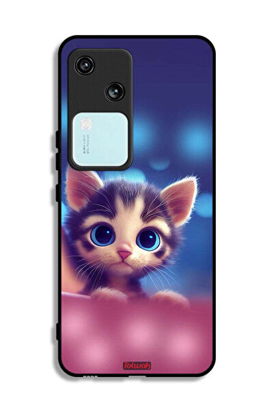 Tolwak غطاء حماية Vivo V30 5G بتصميم قطة صغيرة