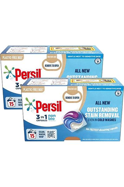 Persil 3 in1 Universal capsule detergent Non Bio Outstanding Stain Removal 15 washes 316.5 g x2 PCS