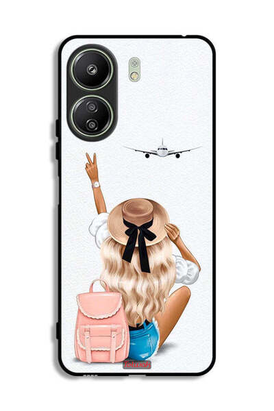 Tolwak غطاء حماية شاومي ريدمي 13 سي - فتاة تحب السفر