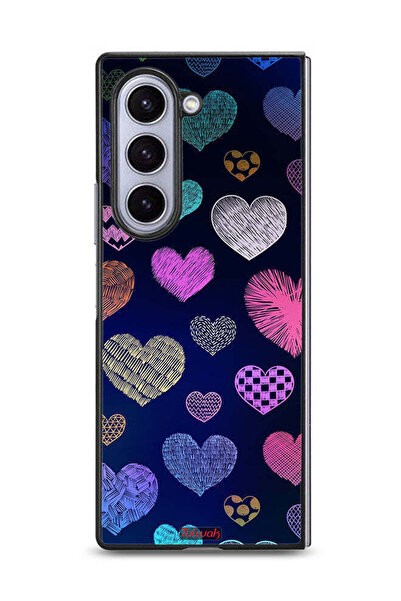 Tolwak غطاء حماية لهاتف سامسونج جالاكسي زد فولد 6 بنقشة قلوب داجا