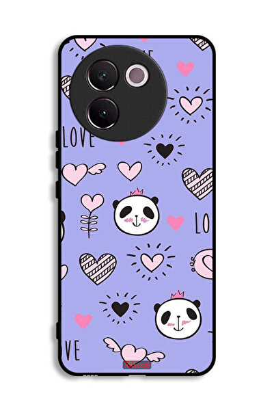 Tolwak غطاء حماية Vivo V30e 5G بتصميم الحب ورسومات الباندا