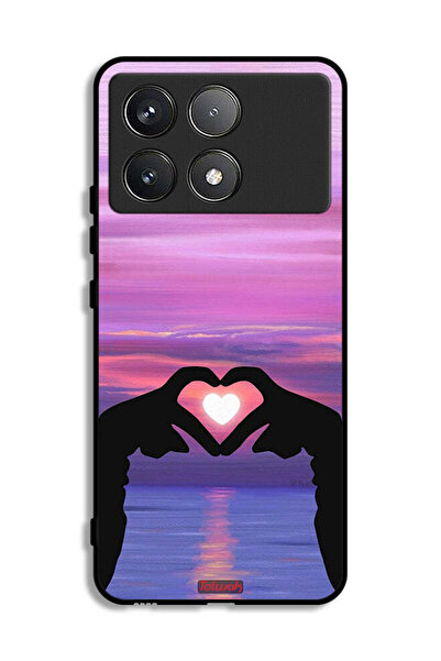 Tolwak Xiaomi Poco F6 Pro Protective Case Cover Heart Moon