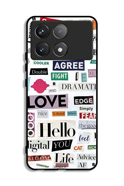 Tolwak Xiaomi Poco F6 Pro Protective Case Cover Short Quotes Stickers
