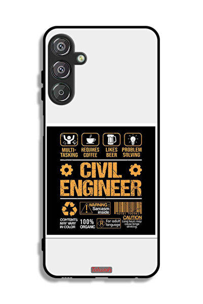 Tolwak غطاء حماية لهاتف سامسونج جالاكسي F15 5G، ملصق مهندس مدني