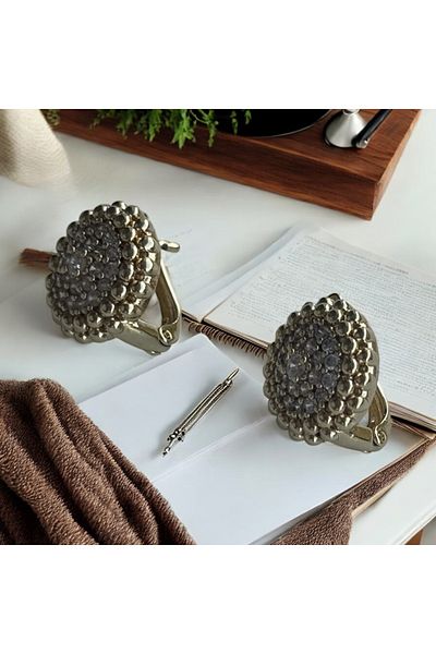 İNN JEWELLERY Steel Earrings Anti-Tarnish Anti-Allergic Vintage Figured (2 Years Importor Warranty)