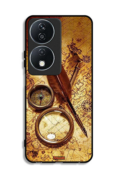 Tolwak غطاء حماية لهاتف Honor X7b 5G بتصميم بوصلة عتيقة