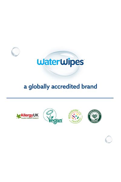 WaterWipes Plastic Free On the Go Wipes,99.9% Water,Unscented,Gentle on Skin,10 wet wipes