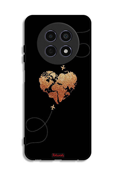 Tolwak Realme 12 5G Protective Case Cover Airplanes Touching Heart