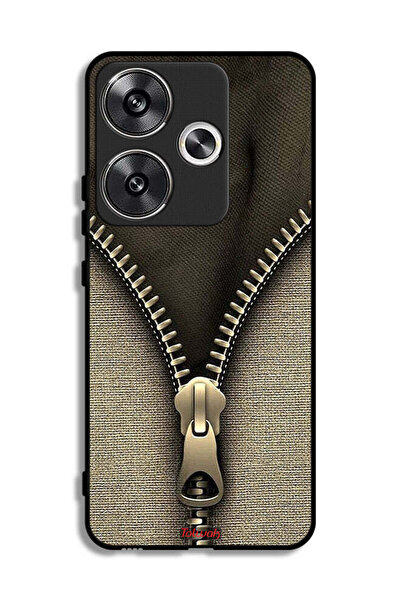 Tolwak Xiaomi Poco F6 5G Protective Case Cover Zip Pattern