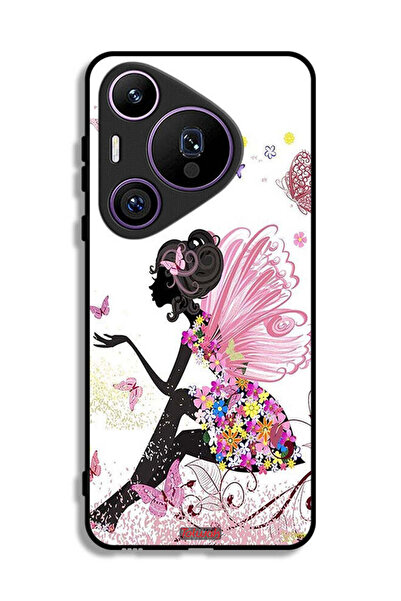 Tolwak غطاء حماية لهاتف هواوي بيورا 70 برو بتصميم فتاة الفراشة