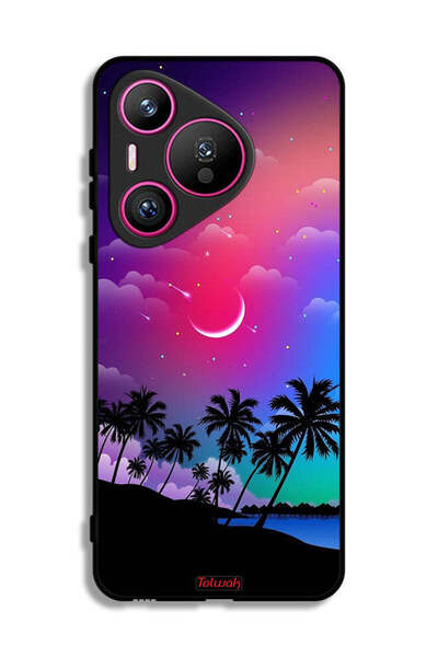 Tolwak غطاء حماية لهاتف هواوي بيورا 70 بنقشة قمر في الليل