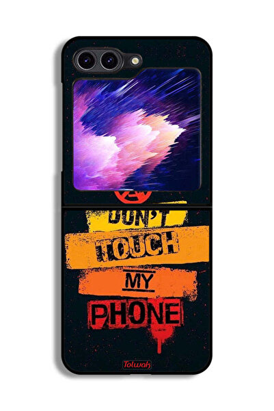 Tolwak غطاء حماية لهاتف Samsung Galaxy Z Flip6 - لا تلمس هاتفي