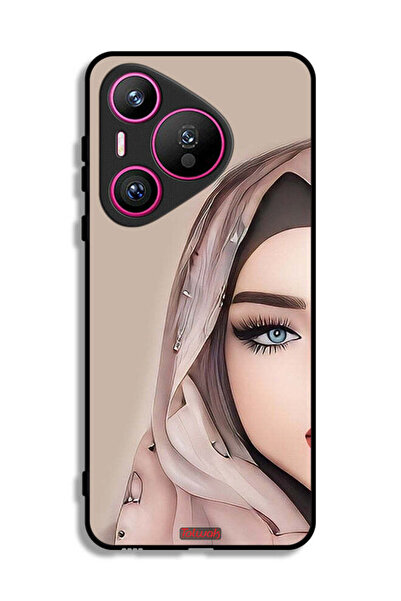 Tolwak غطاء حماية لهاتف هواوي بيورا 70 برسومات فتاة نصف وجه