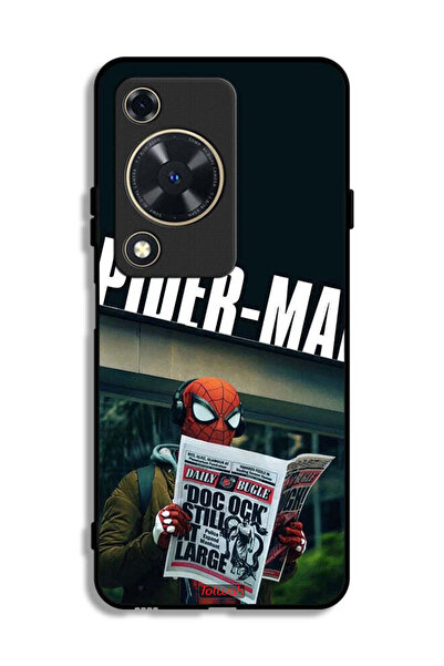 Tolwak غطاء حماية لهاتف هواوي إنجوي 70 بتصميم سبايدرمان يقرأ جريدة