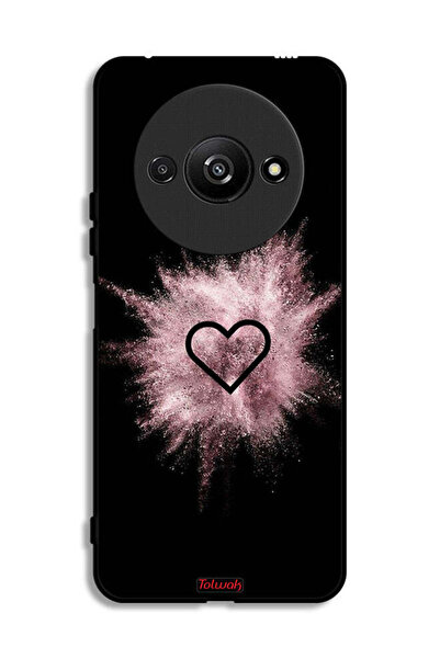 Tolwak Xiaomi Redmi A3 4G Protective Case Cover Heart On Glitters