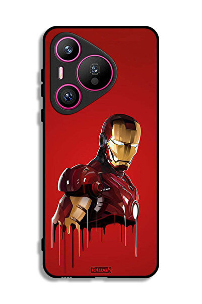 Tolwak غطاء حماية لهاتف هواوي بيورا 70 برسومات الرجل الحديدي