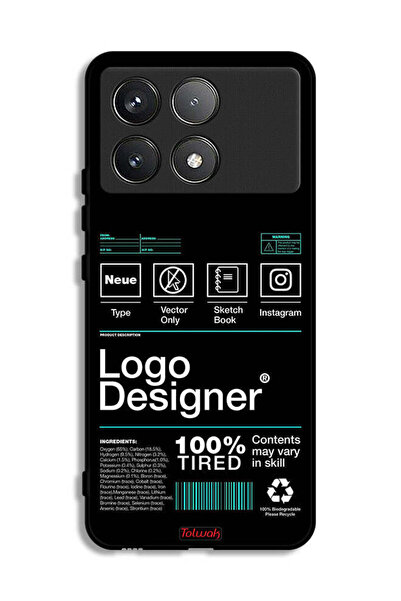 Tolwak Xiaomi Poco F6 Pro Protective Case Cover Logo Designer Sticker