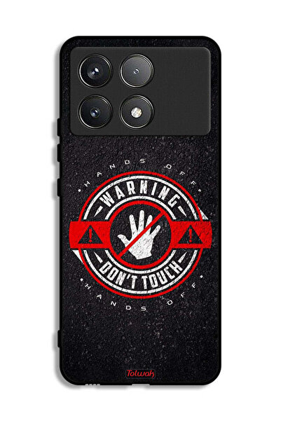 Tolwak Xiaomi Poco F6 Pro Protective Case Cover Warning Do Not Touch