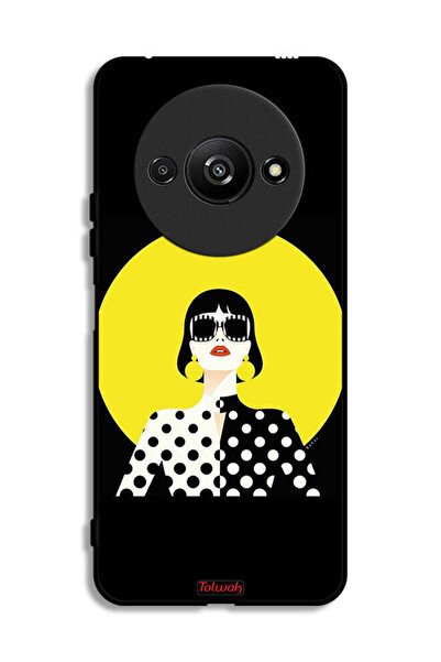 Tolwak Xiaomi Redmi A3 4G Protective Case Cover Stylish Girl Art